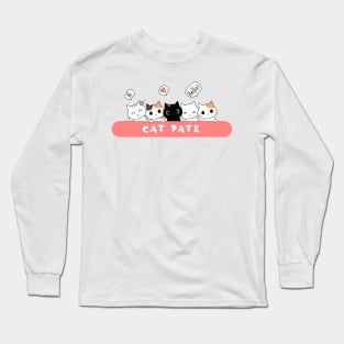 cat pate, cute cat Long Sleeve T-Shirt